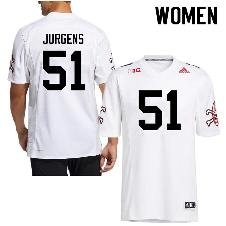 Women #51 Cam Jurgens Nebraska Cornhuskers College Football Jerseys Sale-Strategy - Click Image to Close